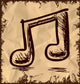 Double Music Note Vintage