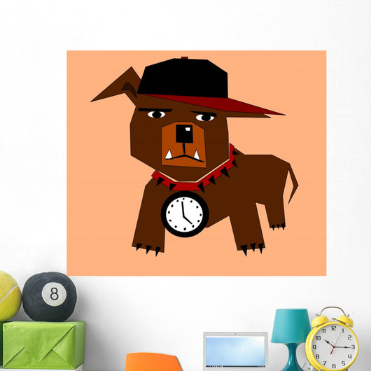 Hip Hop Dog Wall Decal