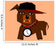 Hip Hop Dog Wall Decal