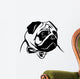 Mops Mit Schleife Wall Decal