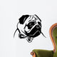 Mops mit Schleife Wall Decal