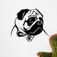 Mops mit Schleife Wall Decal