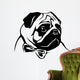 Mops mit Schleife Wall Decal