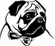 Mops mit Schleife Wall Decal