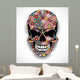 Skull with floral ornaments Wall Decal