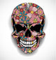 Skull with floral ornaments Wall Decal