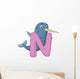 Alphabet N with Narwhal Wall Decal