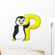Alphabet P with Penguin