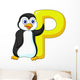Alphabet P with Penguin