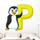 Alphabet P with Penguin