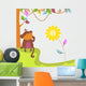 Little Monkey Relax Wall Mural