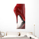 Red High Heel Wall Decal