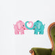 Elephants in love Wall Decal