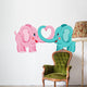 Elephants in love Wall Decal