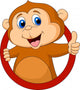 Cute Monkey Thumb up