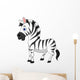 Cute zebra cartoon Wall Decal