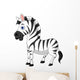 Cute zebra cartoon Wall Decal