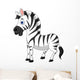 Cute zebra cartoon Wall Decal