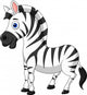 Cute zebra cartoon Wall Decal