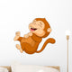 Cute Monkey Laughing Wall Decal