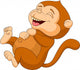 Cute Monkey Laughing Wall Decal