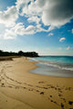Sand Sea and Footprints