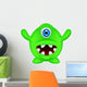 Cute Green Monster Wall Decal