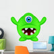 Cute Green Monster Wall Decal