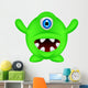 Cute Green Monster Wall Decal