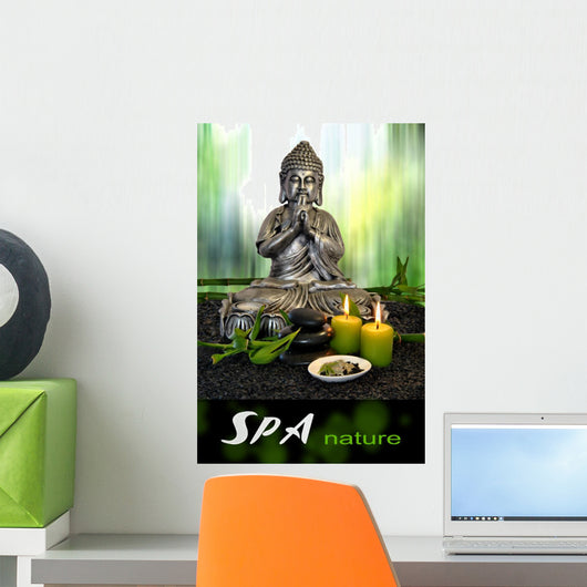 Buddha with Massage Stones Wall Decal