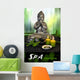 Buddha with Massage Stones Wall Decal