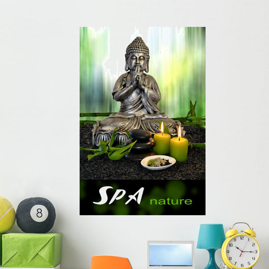 Buddha with Massage Stones Wall Decal