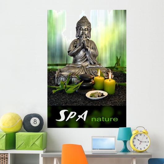 Buddha with Massage Stones Wall Decal
