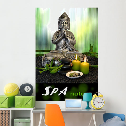 Buddha with Massage Stones Wall Decal