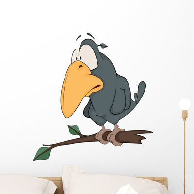 Raven from Fairy Tale Wall Decal shown on a wall