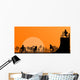 Cycling Bmx Silhouette Vector Wall Mural