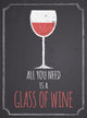 Chalkboard Red Wine Design