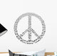 Music Notes Peace Sign Wall Decal