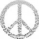 Music Notes Peace Sign Wall Decal