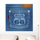 BACKGROUND Jeans_Poche_Road 66 Wall Mural