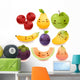 Cute Smiling Fruit Wall Decal