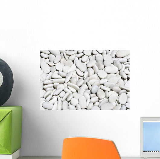 Small White River Stone Background Wall Mural