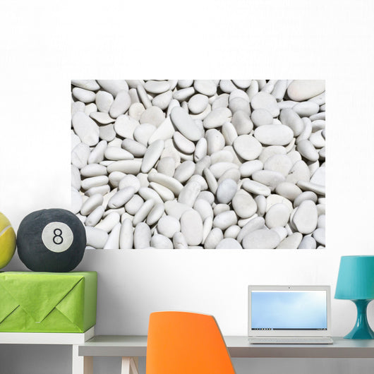 Small White River Stone Background Wall Mural