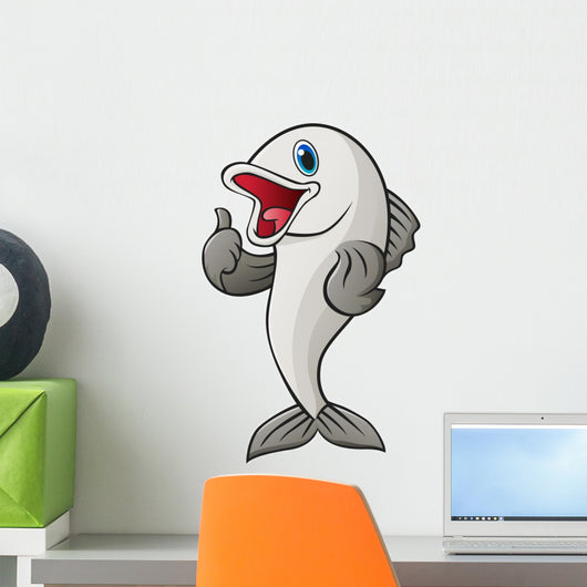 Cute fish with thumb up Wall Decal