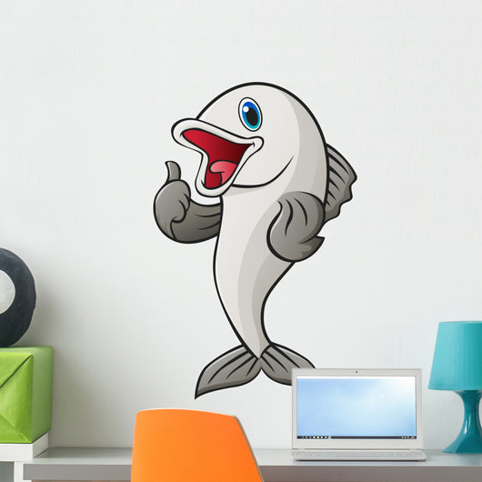 Cute fish with thumb up Wall Decal