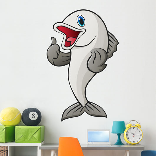 Cute fish with thumb up Wall Decal
