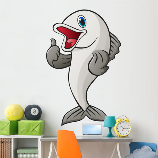 Cute fish with thumb up Wall Decal