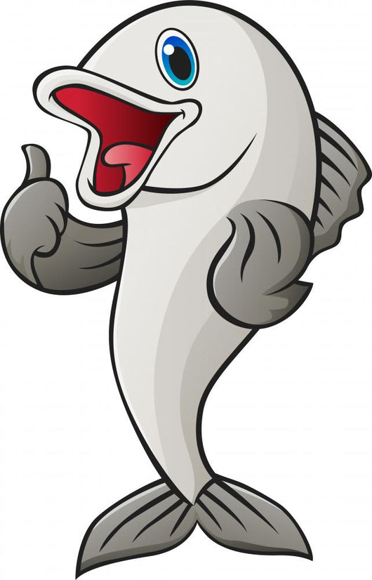 Cute fish with thumb up Wall Decal