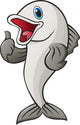 Cute fish with thumb up Wall Decal