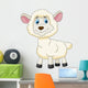 Cute Sheep Cartoon Wall Decal